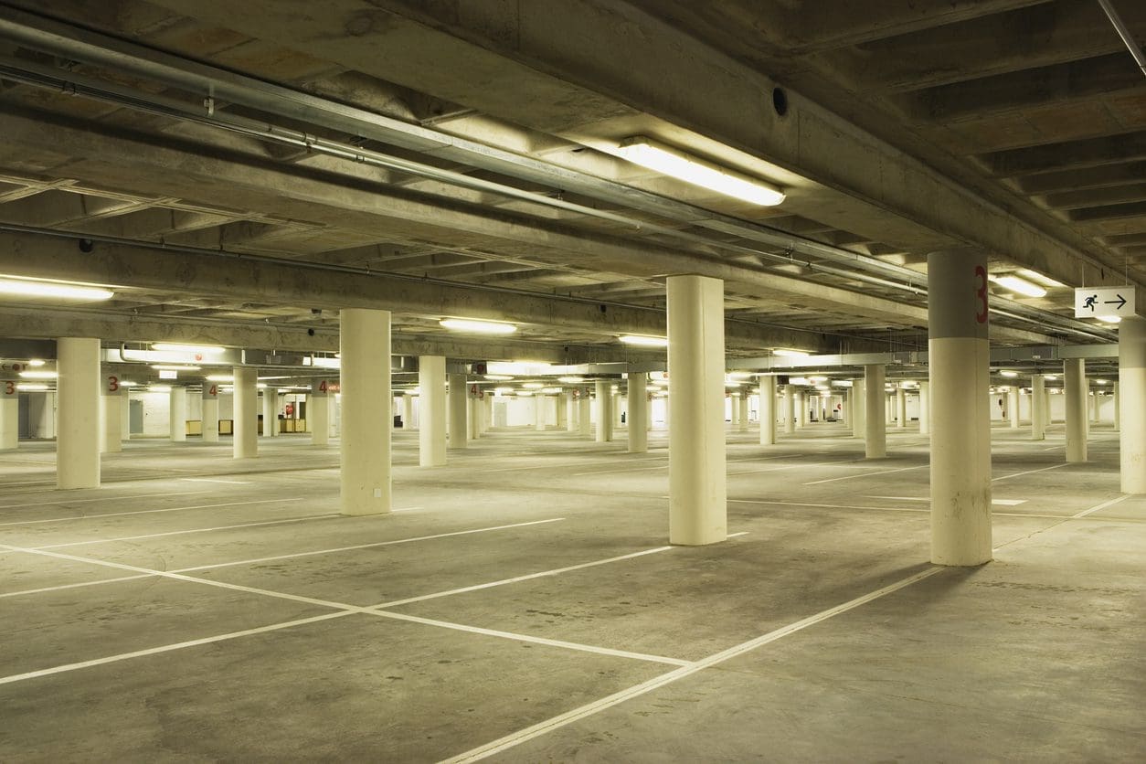 Photo of an empty car park