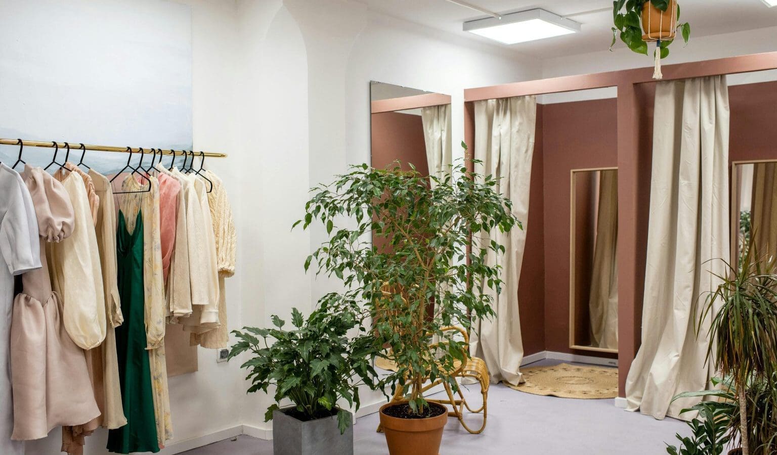 Photo of the inside of a clothes shop