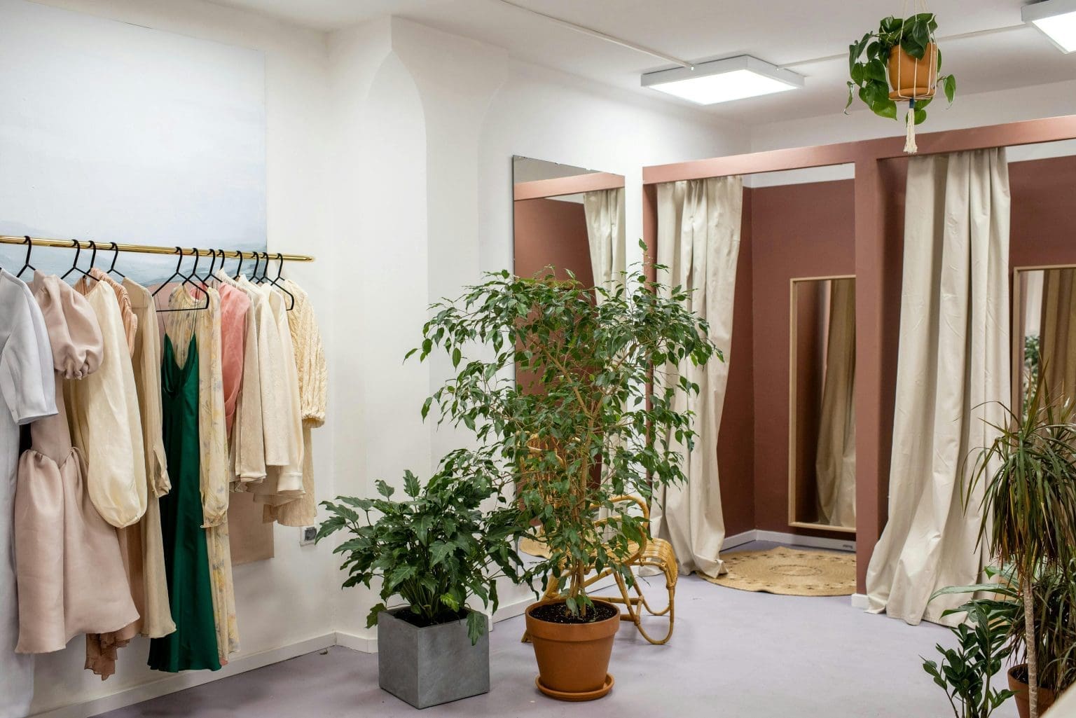 Photo of the inside of a clothes shop